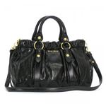 MIUMIU（ミュウミュウ） ハンドバッグ VITELLO LUX RT0383 2 NERO