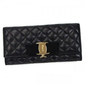 Ferragamo（フェラガモ） 長財布 MISS VARA BOW CLIP V 22B873 549132 NERO