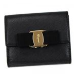 Ferragamo（フェラガモ） 二つ折り財布（小銭入れ付） MISS VARA BOW CLIP V 22A926 548758 NERO／ROSSO