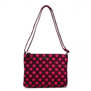 KATE SPADE（ケイトスペード） ナナメガケバッグ FLATIRON NYLON PXRU4223 644 BACCHUS RED NEW YORK APPLE