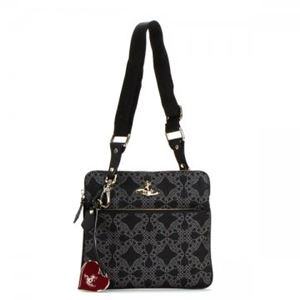 Vivienne Westwood（ヴィヴィアンウエストウッド） ナナメガケバッグ LOGOMANIA 13317 BLACK