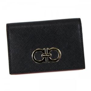 Ferragamo（フェラガモ） カードケース GANCINI ICONA VITTEL 22A552 549481 NERO／ROSSO