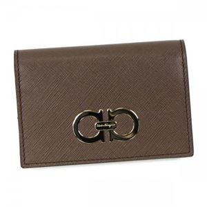 Ferragamo（フェラガモ） カードケース GANCINI ICONA VITTEL 22A552 557333 DEEP TAUPE