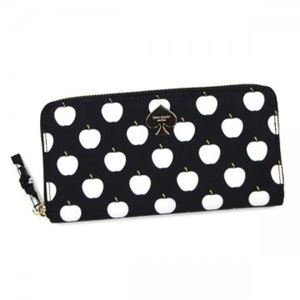 KATE SPADE（ケイトスペード） 長財布 FLATIRON NYLON PWRU3336 5 BLACK NEW YORK APPLE