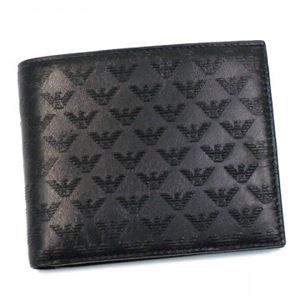 EMPORIO ARMANI（エンポリオアルマーニ） 二つ折り財布（小銭入れ付） YC043 YEM122 87130 NERO／BRANDY