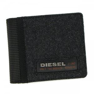 DIESEL（ディーゼル） 二つ折り財布（小銭入れ付） X02116 H2388 ANTHRACITE／BLACK