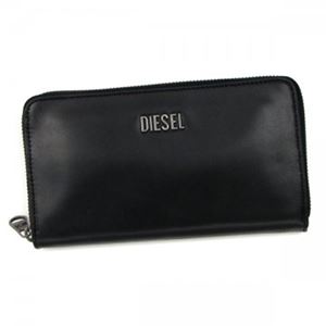 DIESEL（ディーゼル） 長財布 X02053 H5030 BLACK／MANDARIN ORANGE