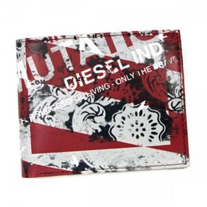 DIESEL（ディーゼル） 二つ折り財布（小銭入れ付） X01983 H5003 BIKING RED／ASH