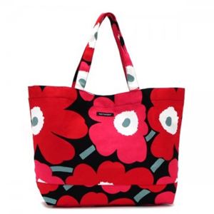 marimekko（マリメッコ） トートバッグ 38151 934 BLACK／RED／PINK
