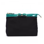Ferragamo（フェラガモ） ポーチ 22B060 NERO／VERDE ACQUA