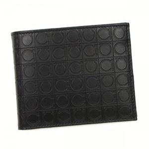 Ferragamo(フェラガモ) 二つ折り財布(小銭入れ付) 669407 DEEP BLACK