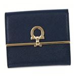 Ferragamo（フェラガモ） Wホック財布 224639 OXFORD BLUE