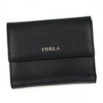 【2014年2月28日まで期間限定値下げ】Furla（フルラ） 三つ折り財布（小銭入れ付） PJ79 O60 ONYX