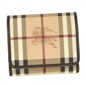 Burberry（バーバリー） 三つ折り財布（小銭入れ付） LEIGHTON 2070T CHOCOLATE