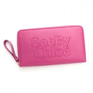 SEE BY CHLOE（シーバイクロエ） 長財布 9P7445 A76 DEEP PINK