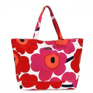 marimekko（マリメッコ） トートバッグ 38151 1 WHITE／ RED