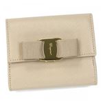 Ferragamo（フェラガモ） Wホック財布 22A926 548759 NEW BISQUE／MORNING ROSE