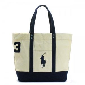 RalphLauren（ラルフローレン） トートバッグ 4051582 254BC CREAM W／ NAVY TRIM ＆amp;PP