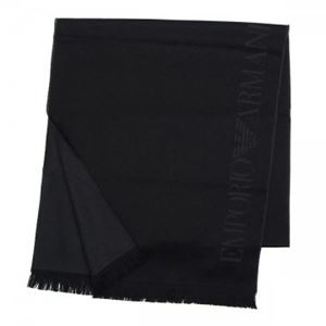 【10月31日まで期間限定販売】EMPORIO ARMANI（エンポリオアルマーニ） マフラー 625019 520 NERO ANTHRACITE