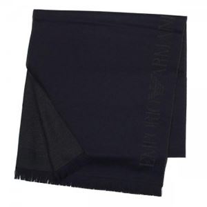 【10月31日まで期間限定販売】EMPORIO ARMANI（エンポリオアルマーニ） マフラー 625019 35 BLUE NAVY