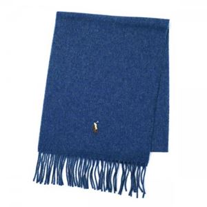 【2015年1月8日まで期間限定販売】RalphLauren（ラルフローレン） マフラー 6F0200 461 BLUE PRINT HTHR