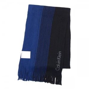 【2015年1月8日まで期間限定販売】Calvin Klein（カルバンクライン） マフラー 77226 BLU BLACK／ROYAL