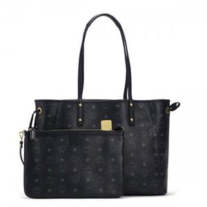 MCM（エムシーエム） トートバッグ MWP4AVI38 BK001 BLACK／JAGUAR GREY