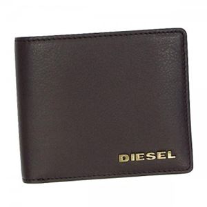 DIESEL（ディーゼル） 二つ折り財布（小銭入れ付） X01966 H5115 COFFEE BEAN／ANTIC BRASS