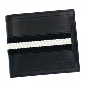 Bally（バリー） 二つ折り財布（小銭入れ付） TYE 290 BLACK BLACK／WHITE