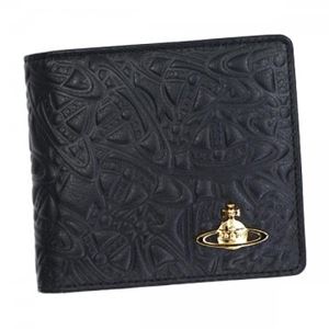 Vivienne Westwood(ヴィヴィアンウエストウッド) 二つ折り財布(小銭入れ付) 730 BLACK