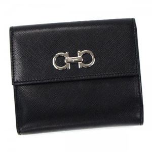 Ferragamo(フェラガモ) Wホック財布 22B852 549344 NERO
