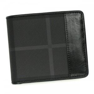 Burberry（バーバリー） 二つ折り財布（小銭入れ付） SM CROSSBODY 0010C BRIT CHECK ／BLACK