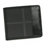 Burberry（バーバリー） 二つ折り財布（小銭入れ付） SM CROSSBODY 0010C BRIT CHECK ／BLACK