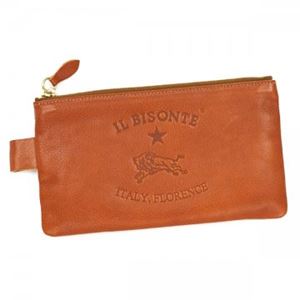 【9月15日まで限定販売】IL BISONTE（イルビゾンテ） ポーチ C0943 214 COGNAC