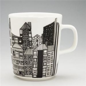 marimekko（マリメッコ） マグカップ  63297 195 WHITE/BLACK/ORANGE