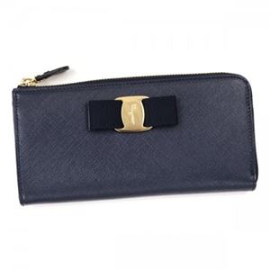 Ferragamo（フェラガモ） 長財布L字ファスナー 22C124 593958 OXFORD BLU