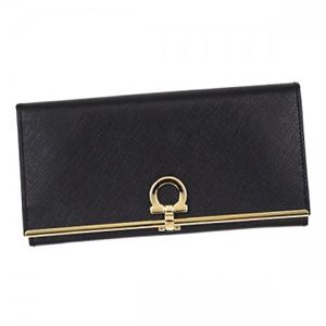 【9月15日まで限定販売】Ferragamo（フェラガモ） 長財布 224633 614666 NERO