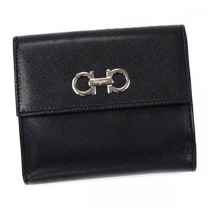 Ferragamo（フェラガモ） Wホック財布 22B852 549344 NERO