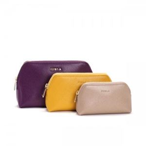 Furla（フルラ） ポーチ EI20 UGN AUBERGINE+GIRASOLE+NEW CARAMEL