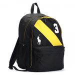 RalphLauren（ラルフローレン） バックパック 950076 BLACK／YELLOW HIGH DENSITY POLYESTER-WHITE LOG