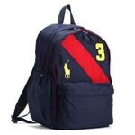 RalphLauren（ラルフローレン） バックパック 950078 NAVY／RED HIGH DENSITY POLYESTER-GOLD LOGOS