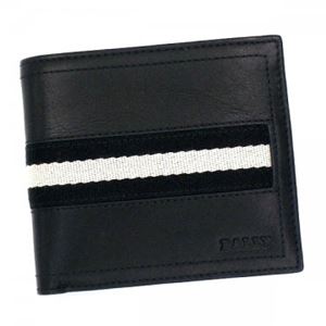 Bally（バリー） 二つ折り財布（小銭入れ付） TYE 290 BLACK BLACK／WHITE - 拡大画像
