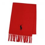 RalphLauren（ラルフローレン） マフラー 6F0349 611 BRISOTL RED／BLACK