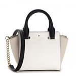 KATE SPADE（ケイトスペード） ハンドバッグ  PXRU6410 184 CEMENT/CRISP LINEN/BLACK//CHAMPAGNE