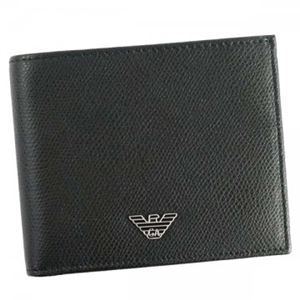 EMPORIO ARMANI（エンポリオアルマーニ） 二つ折り財布（小銭入れ付） YEM122 81072 BLACK - 拡大画像