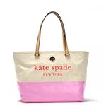 KATE SPADE（ケイトスペード） トートバッグ PXRU6572 280 NATURAL／VIBRANT PINK／／BLACK／CREAM