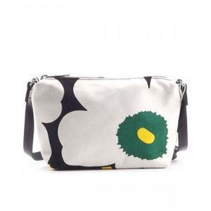 marimekko（マリメッコ） ナナメガケバッグ 43323 916 BLACK OFF WHITE GREEN YELLOW