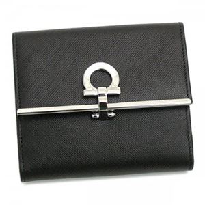 Ferragamo（フェラガモ） Wホック財布 224639 273833 NERO