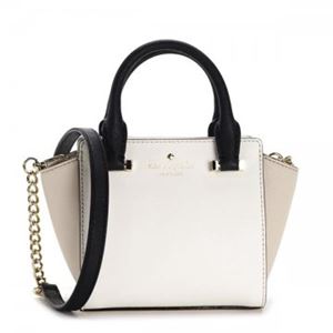 KATE SPADE（ケイトスペード） ハンドバッグ PXRU6410 184 CEMENT／CRISP LINEN／BLACK／／CHAMPAGNE