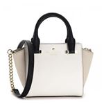 KATE SPADE（ケイトスペード） ハンドバッグ PXRU6410 184 CEMENT／CRISP LINEN／BLACK／／CHAMPAGNE